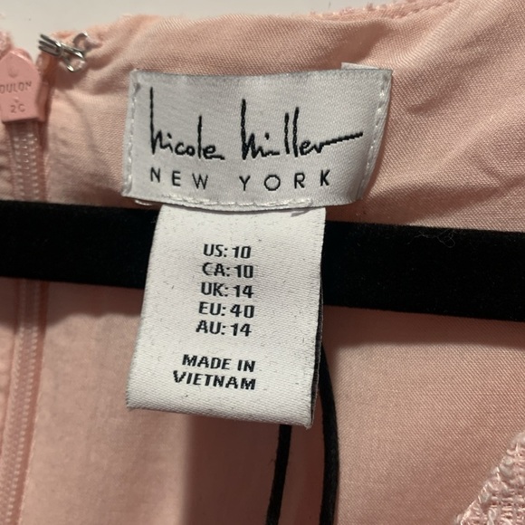 NWT Nicole Miller Pink Bouclé Looks Expensive Lined Sheath Knee Length Dress 10 - Picture 12 of 15